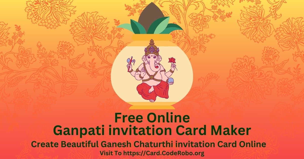 Ganpati invitation Card Maker
